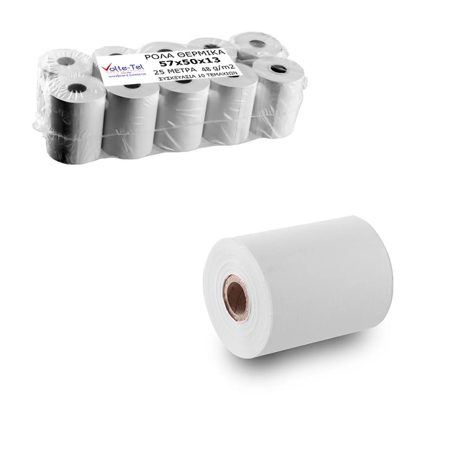 ΧΑΡΤΟΤΑΙΝΙΑ ΘΕΡΜΙΚΗ ΤΑΜΕΙΑΚΗΣ/POS 57Χ50mm ΜΗΚΟΣ 25m 48 gr/m2 Φ13 1 ΤΕΜ. 10/ΣΥΣΚΕΥΑΣΙΑ