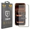 IDOL 1991 TITANIUM TEMPERED GLASS IPHONE 17 PRO 6.3in 9H 0.25mm SEMI CURVED FULL GLUE BLACK