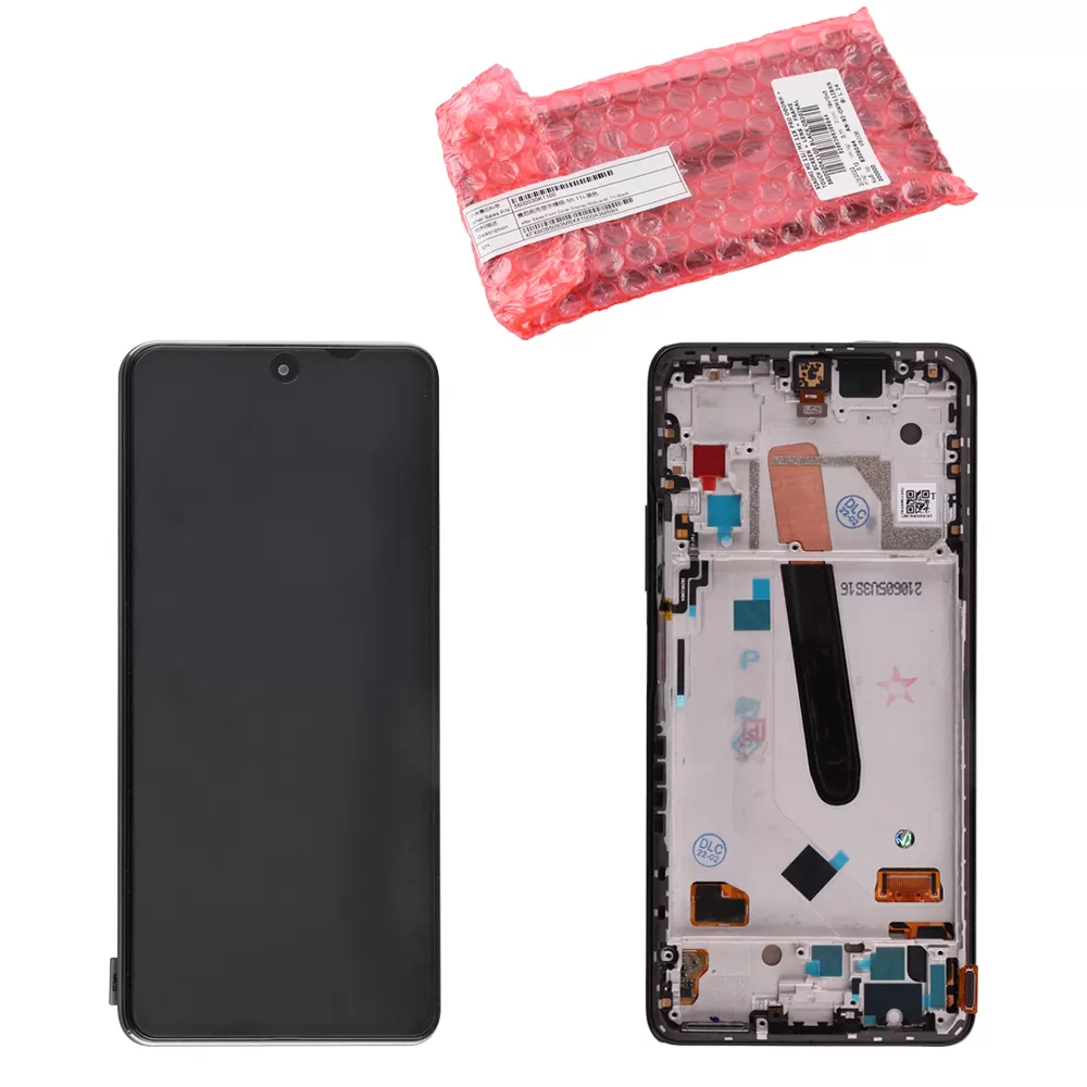 XIAOMI POCO F3/MI 11i/MI 11X/MI 11X PRO ΟΘΟΝΗ AMOLED + TOUCH SCREEN + LENS + FRAME 5600030K1100 BLACK ORIGINAL SERVICE PACK