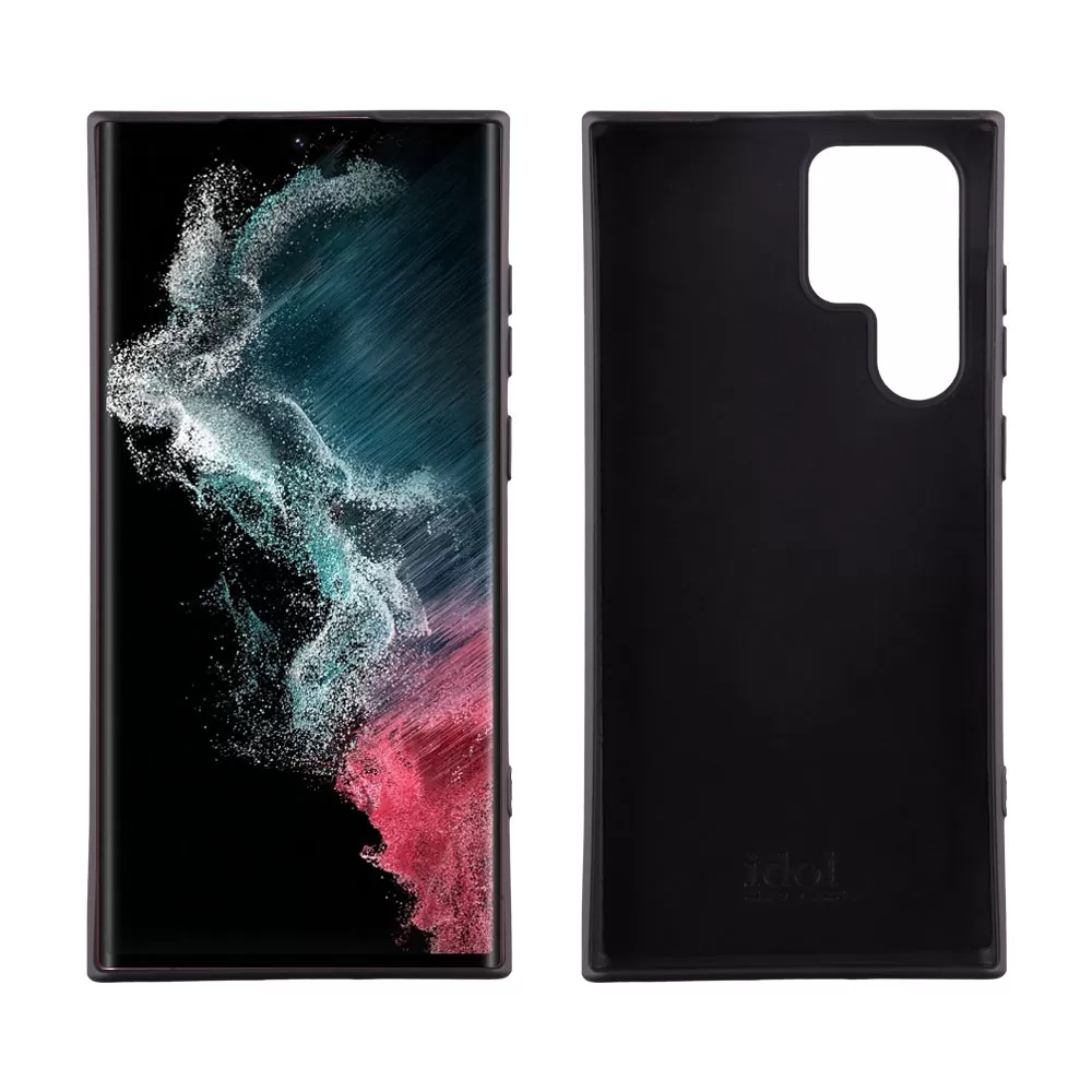IDOL 1991 VELVET TPU ΘΗΚΗ SAMSUNG S22 ULTRA 5G S908 6.8in 4 SIDE CAMERA GUARD PROTECTION BLACK