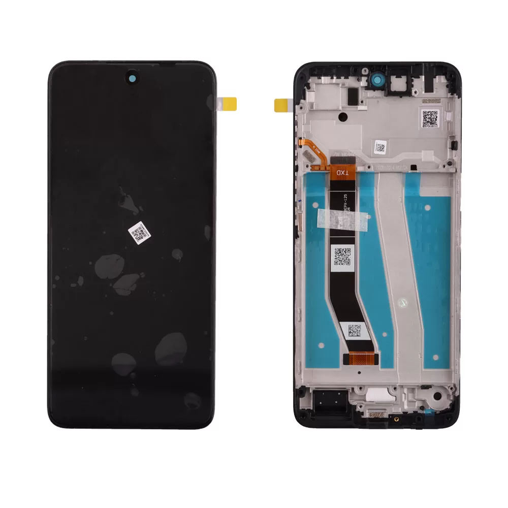 MOTOROLA MOTO G14 4G XT2341-3 ΟΘΟΝΗ IPS + TOUCH SCREEN + LENS + FRAME 5D68C23075 BLACK ORIGINAL SERVICE PACK