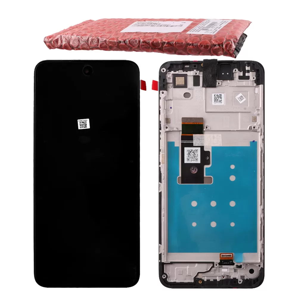 MOTOROLA MOTO G23 ΟΘΟΝΗ IPS + TOUCH SCREEN + LENS + FRAME 5D68C22092 BLACK ORIGINAL SERVICE PACK