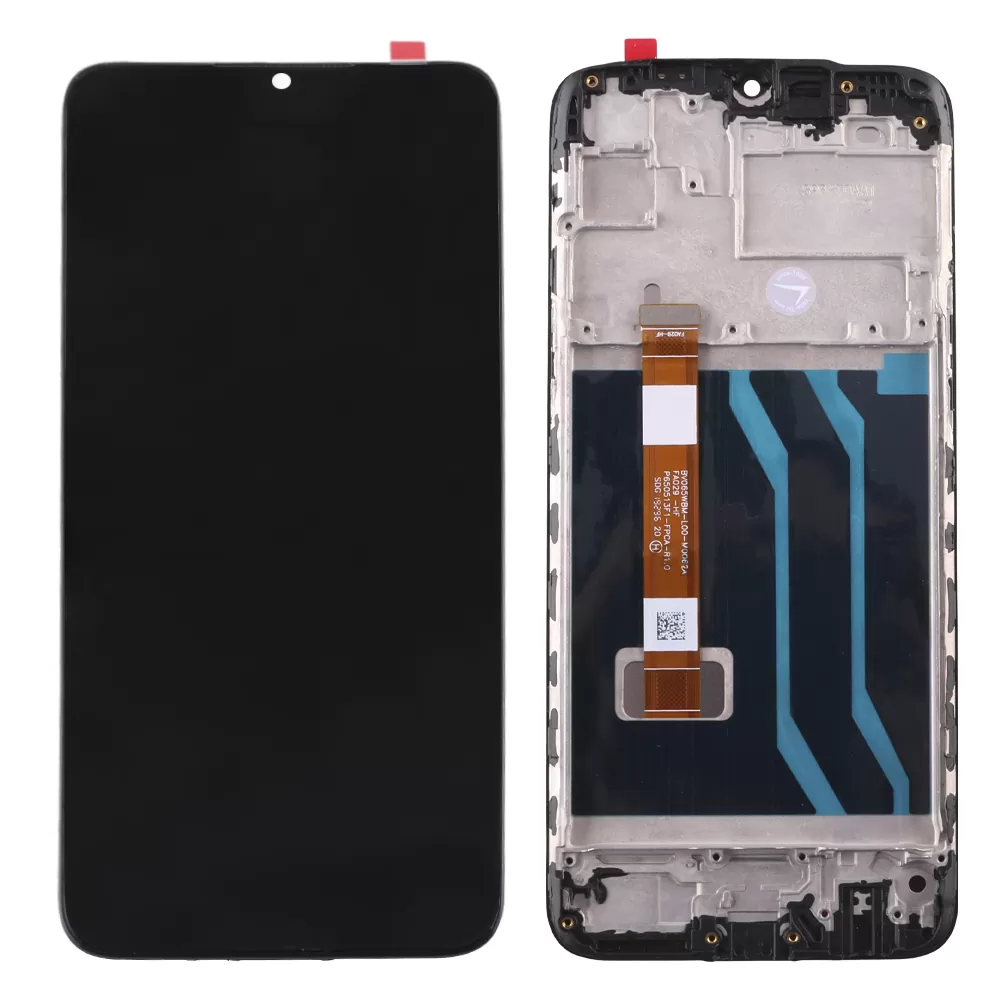 REALME C3/C3i/NARZO 10A ΟΘΟΝΗ + TOUCH SCREEN + LENS +FRAME BLACK REF. OR