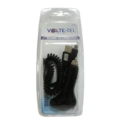 VOLTE-TEL MICRO USB (USB SPIRAL ΦΟΡΤΙΣΤΗΣ VCU02+ΦΟΡΤΙΣΤΗΣ ΑΥΤΟΚΙΝΗΤΟΥ VCU032 1000mA 5W)