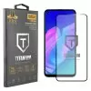 IDOL 1991 TITANIUM TEMPERED GLASS HUAWEI P40 LITE E 6.39in 9H 0.25mm SEMI CURVED FULL GLUE BLACK