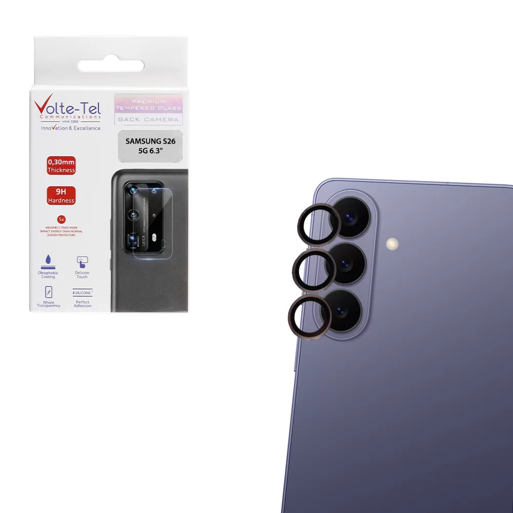 VOLTE-TEL CAMERA GLASS COVER SAMSUNG S26 5G 6.3in 9H 0.30MM PREMIUM EASY APPLICATION TITANIUM GREY