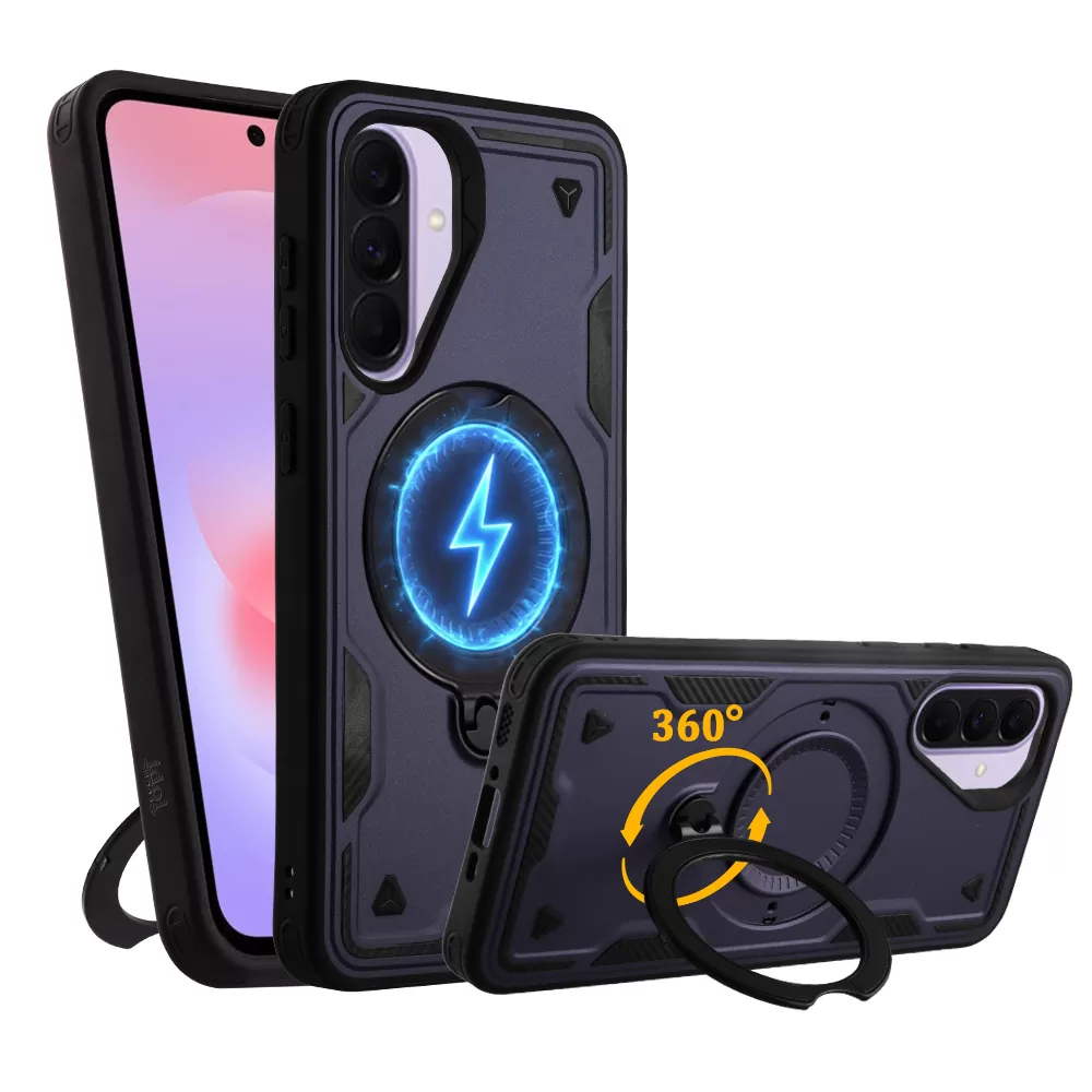 IDOL 1991 ARMOR TPU ΘΗΚΗ SAMSUNG A37 5G 6.7in HYPER MAGSAFE STAND CAMERA GUARD BLUE