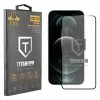 IDOL 1991 TITANIUM TEMPERED GLASS IPHONE 12 PRO / IPHONE 12 6.1in 9H 0.25mm  SEMI CURVED FULL GLUE BLACK