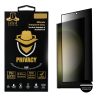 IDOL 1991 PRIVACY ANTISPY TEMPERED GLASS SAMSUNG S23 ULTRA 5G S918 6.8in 9H 0.25mm 3D SEMI CURVED EDGE GLUE BLACK