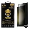 IDOL 1991 PRIVACY ANTISPY TEMPERED GLASS SAMSUNG S23 ULTRA 5G S918 6.8in 9H 0.25mm 3D SEMI CURVED EDGE GLUE BLACK