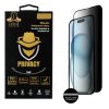 IDOL 1991 PRIVACY ANTISPY TEMPERED GLASS IPHONE 15 6.1in 9H 0.25mm SEMI CURVED FULL GLUE BLACK