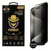 IDOL 1991 PRIVACY ANTISPY TEMPERED GLASS IPHONE 15 PRO MAX 6.7in 9H 0.25mm SEMI CURVED FULL GLUE BLACK