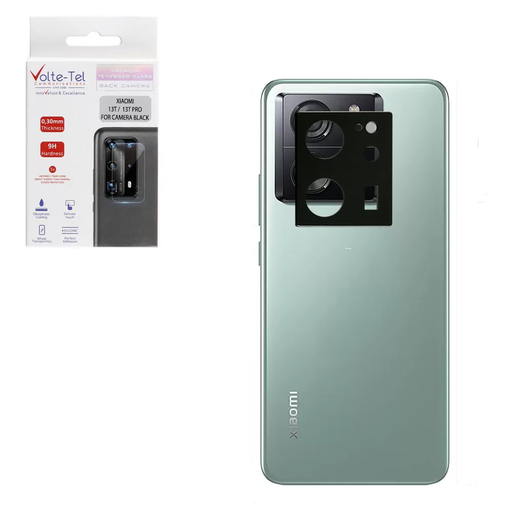 VOLTE-TEL CAMERA GLASS XIAOMI 13T/13T PRO 6.67in 9H 0.25mm 3D CURVED BLACK