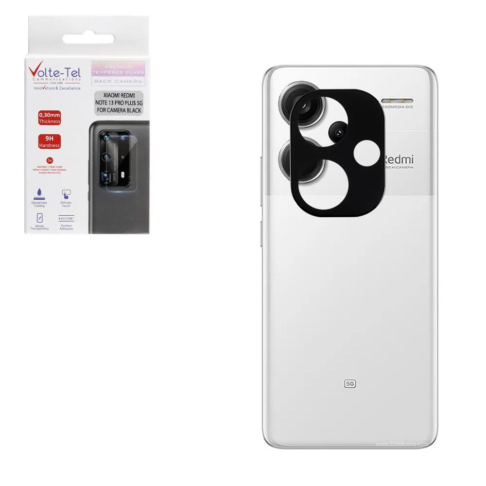 VOLTE-TEL CAMERA GLASS XIAOMI REDMI NOTE 13 PRO PLUS 5G 6,67in 9H 0.25mm 3D CURVED BLACK