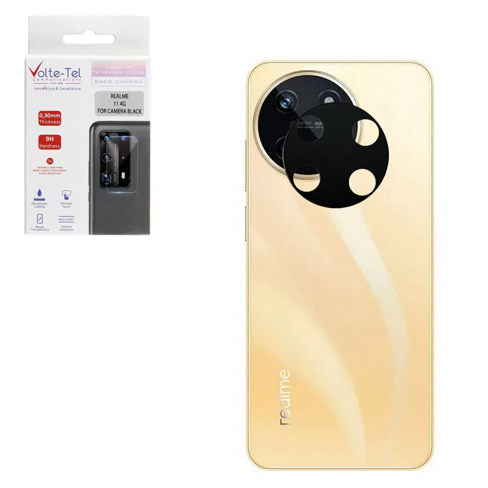 VOLTE-TEL CAMERA GLASS REALME 11 4G 6.4in 9H 0.25mm 3D CURVED BLACK