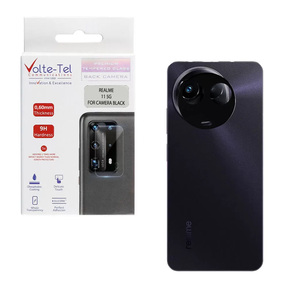 VOLTE-TEL CAMERA GLASS REALME 11 5G 6.72in 9H 0.25mm 3D CURVED BLACK