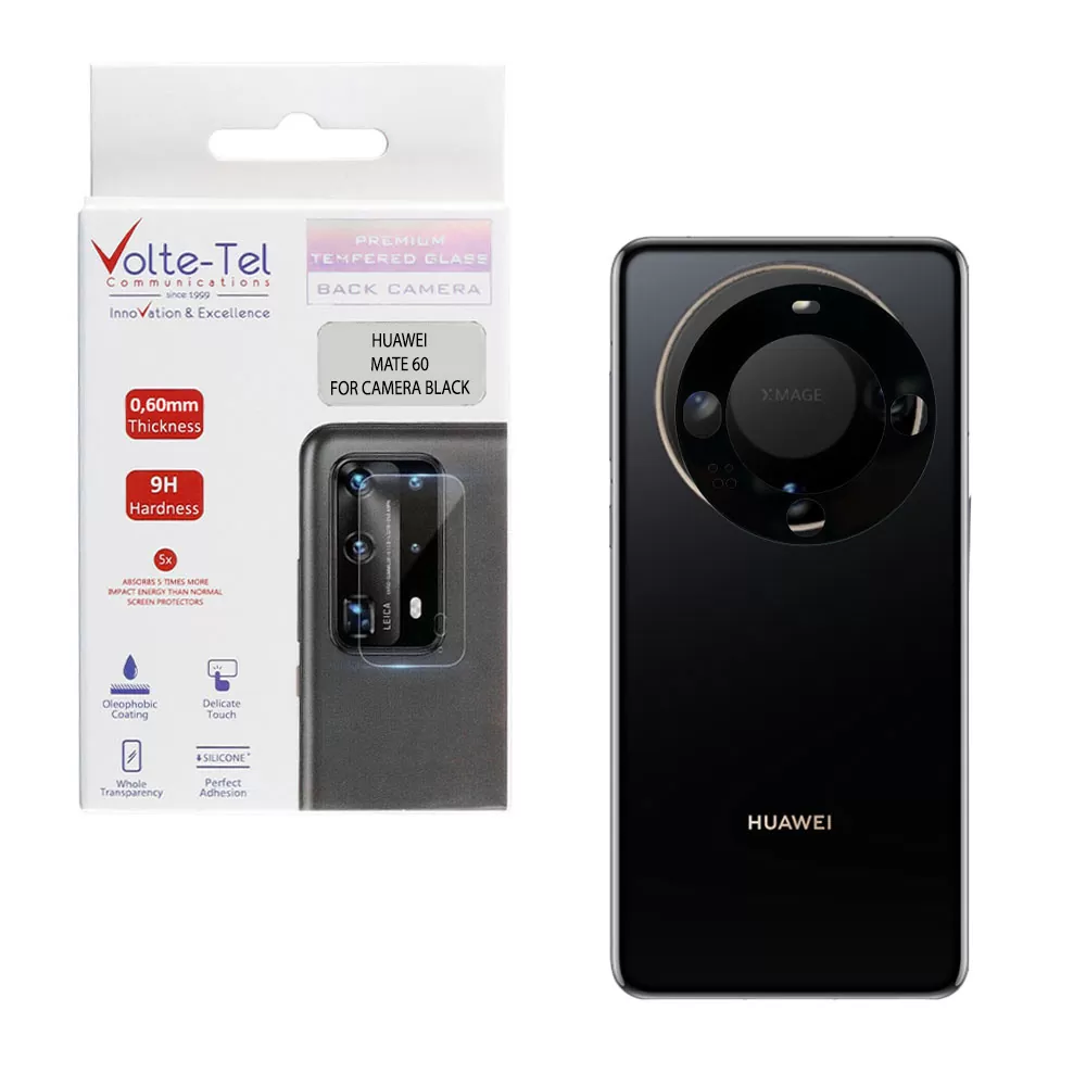 VOLTE-TEL CAMERA GLASS HUAWEI MATE 60 6,69in 9H 0.25mm 3D CURVED BLACK