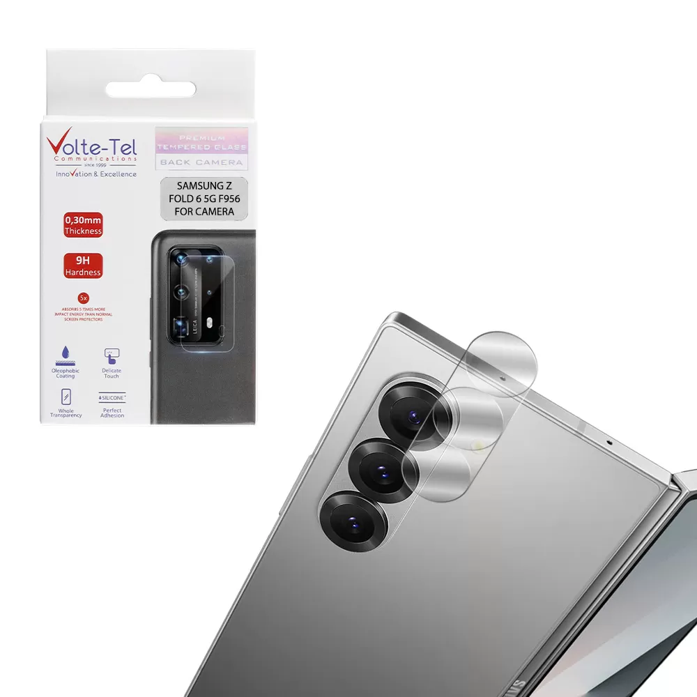 VOLTE-TEL CAMERA GLASS SAMSUNG Z FOLD 6 5G F956 7.6in 9H 0.25mm 3D CURVED TRANSPARENT