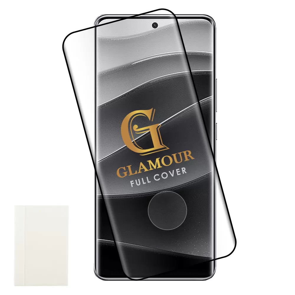 IDOL 1991 GLAMOUR TEMPERED GLASS XIAOMI REDMI NOTE 14 PRO PLUS 5G 6.67in9H 0.30mm FULL COVER 3D FULL GLUE FINGERUNLOCK BLACK+SQU