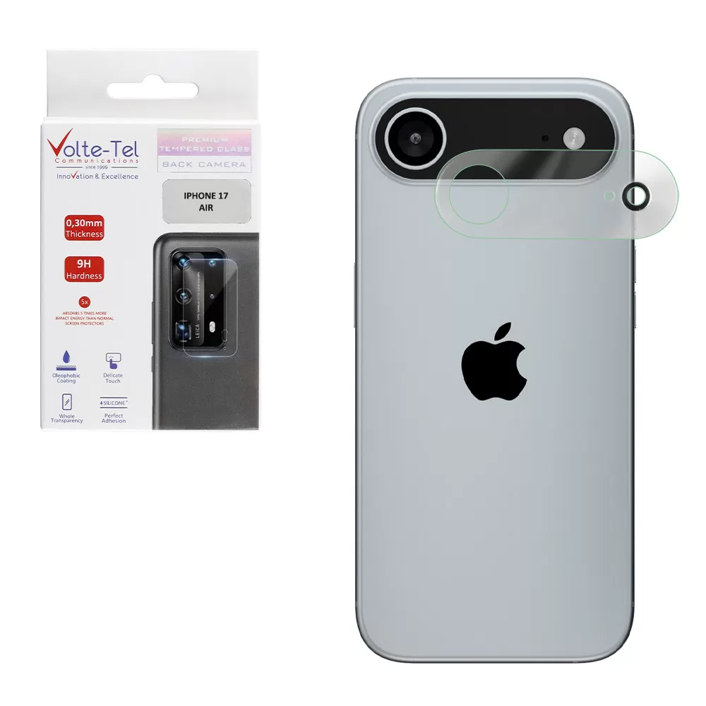 VOLTE-TEL CAMERA GLASS IPHONE 17 AIR 6.5in 9H 0.25mm 3D CURVED TRANSPARENT