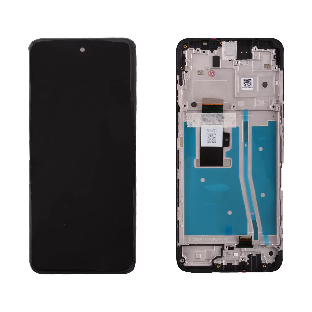 MOTOROLA MOTO G53 ΟΘΟΝΗ IPS + TOUCH SCREEN + LENS + FRAME 5D68C22150RR4 BLACK ORIGINAL SERVICE PACK