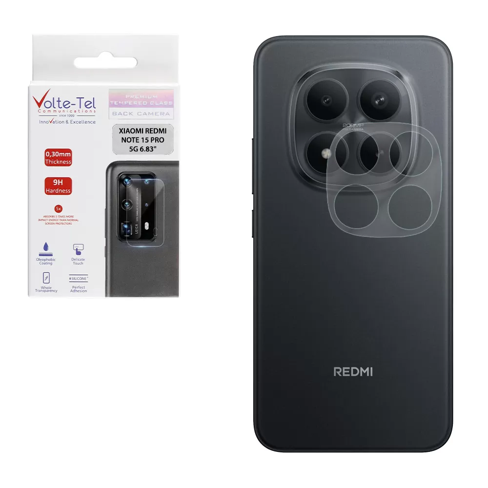 VOLTE-TEL CAMERA TEMPERED GLASS XIAOMI REDMI NOTE 15 PRO 5G 6.83in 9H 0.30mm
