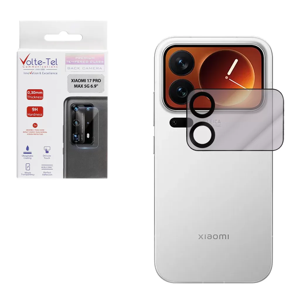 VOLTE-TEL CAMERA GLASS XIAOMI 17 PRO MAX 5G 6.9in 9H 0.25mm 3D CURVED BLACK