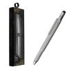 NSP ΣΤΥΛΟ 7 IN 1 METALLIC MULTI-TOOL PEN SILVER (WITH RED INK)