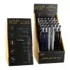 NSP STAND WITH 30 PCS NSP ΣΤΥΛΟ 7 IN 1 METALLIC MULTI-TOOL PEN BLACK/BLUE/RED