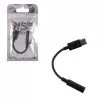 NSP ΚΑΛΩΔΙΟ ΜΕΤΑΤΡΟΠΕΑΣ TYPE C TO 3.5mm JACK FEMALE 11CM BLACK