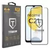 IDOL 1991 TITANIUM TEMPERED GLASS REALME C21 6.5in 9H 0.25mm  SEMI CURVED FULL GLUE BLACK