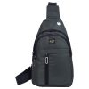 NSP N122 CASUAL ΤΣΑΝΤΑΚΙ ΑΔΙΑΒΡΟΧΟ CROSSBODY 8L DURABLE ΥΦΑΣΜΑΤΙΝΟ DARK GREY
