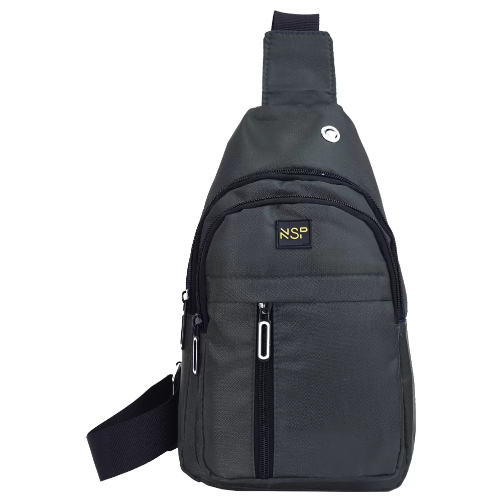 NSP N122 CASUAL ΤΣΑΝΤΑΚΙ ΑΔΙΑΒΡΟΧΟ CROSSBODY 8L DURABLE ΥΦΑΣΜΑΤΙΝΟ DARK GREY