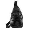 NSP N121 FORCE ΤΣΑΝΤΑΚΙ CROSSBODY 8.5L ΔΕΡΜΑΤΙΝΟ BLACK