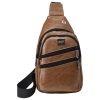 NSP N121 FORCE ΤΣΑΝΤΑΚΙ CROSSBODY 8.5L ΔΕΡΜΑΤΙΝΟ CAMEL