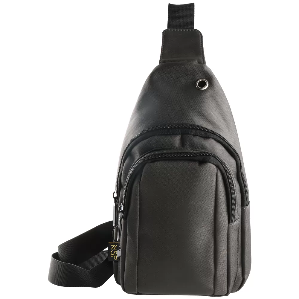 NSP N123 ATHLETIC ΤΣΑΝΤΑΚΙ ΑΔΙΑΒΡΟΧΟ CROSSBODY 8L DURABLE ΥΦΑΣΜΑΤΙΝΟ DARK GREY