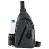 NSP N124 ACTIVE ΤΣΑΝΤΑΚΙ ΑΔΙΑΒΡΟΧΟ CROSSBODY 8L DURABLE ΥΦΑΣΜΑΤΙΝΟ DARK GREY