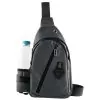 NSP N124 ACTIVE ΤΣΑΝΤΑΚΙ ΑΔΙΑΒΡΟΧΟ CROSSBODY 8L DURABLE ΥΦΑΣΜΑΤΙΝΟ DARK GREY