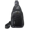 NSP N110 ALMOND ΤΣΑΝΤΑΚΙ CROSSBODY 8.5L ΔΕΡΜΑΤΙΝΟ BLACK