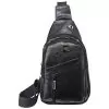 NSP N110 ALMOND ΤΣΑΝΤΑΚΙ CROSSBODY 8.5L ΔΕΡΜΑΤΙΝΟ BLACK