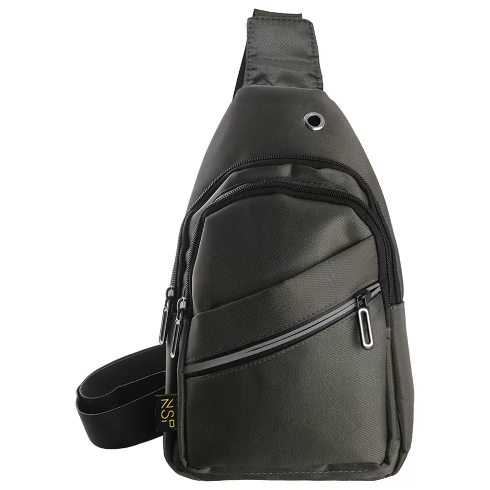 NSP N120 SPORT ΤΣΑΝΤΑΚΙ ΑΔΙΑΒΡΟΧΟ CROSSBODY 7.5L DURABLE ΥΦΑΣΜΑΤΙΝΟ GREY
