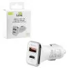 LIME DUAL ΦΟΡΤΙΣΤΗΣ ΑΥΤΟΚΙΝΗΤΟΥ USB 3.0/PD TYPE C FAST CAR CHARGER QC 3.0 LCUPD21 40W 5V-7A/9V-4.8A/12V-3.6A WHITE