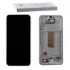 SAMSUNG A34 A346 ΟΘΟΝΗ AMOLED +TOUCH SCREEN + LENS + FRAME GH82-31201B SILVER ORIGINAL SERVICE PACK
