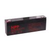 NPP ΜΠΑΤΑΡΙΕΣ ΜΟΛΥΒΔΟΥ 12V 2.3Ah (178X34X60) MK12-2.3NPP ΑΚΡΟΔΕΚΤΗΣ T1/F1 4,75mm