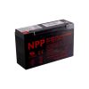 NPP ΜΠΑΤΑΡΙΕΣ ΜΟΛΥΒΔΟΥ 6V 12Ah MK6-12NPP (150X92X48) ΑΚΡΟΔΕΚΤΗΣ T2/F2 6,35mm