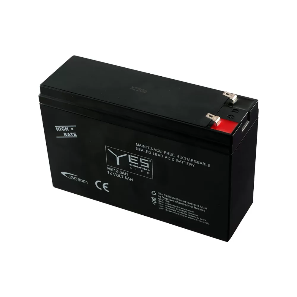 YES ΜΠΑΤΑΡΙΕΣ ΜΟΛΥΒΔΟΥ 12V 5Ah MK12-5AH (151X52X93) ΑΚΡΟΔΕΚΤΗΣ T1/F1 4,75mm