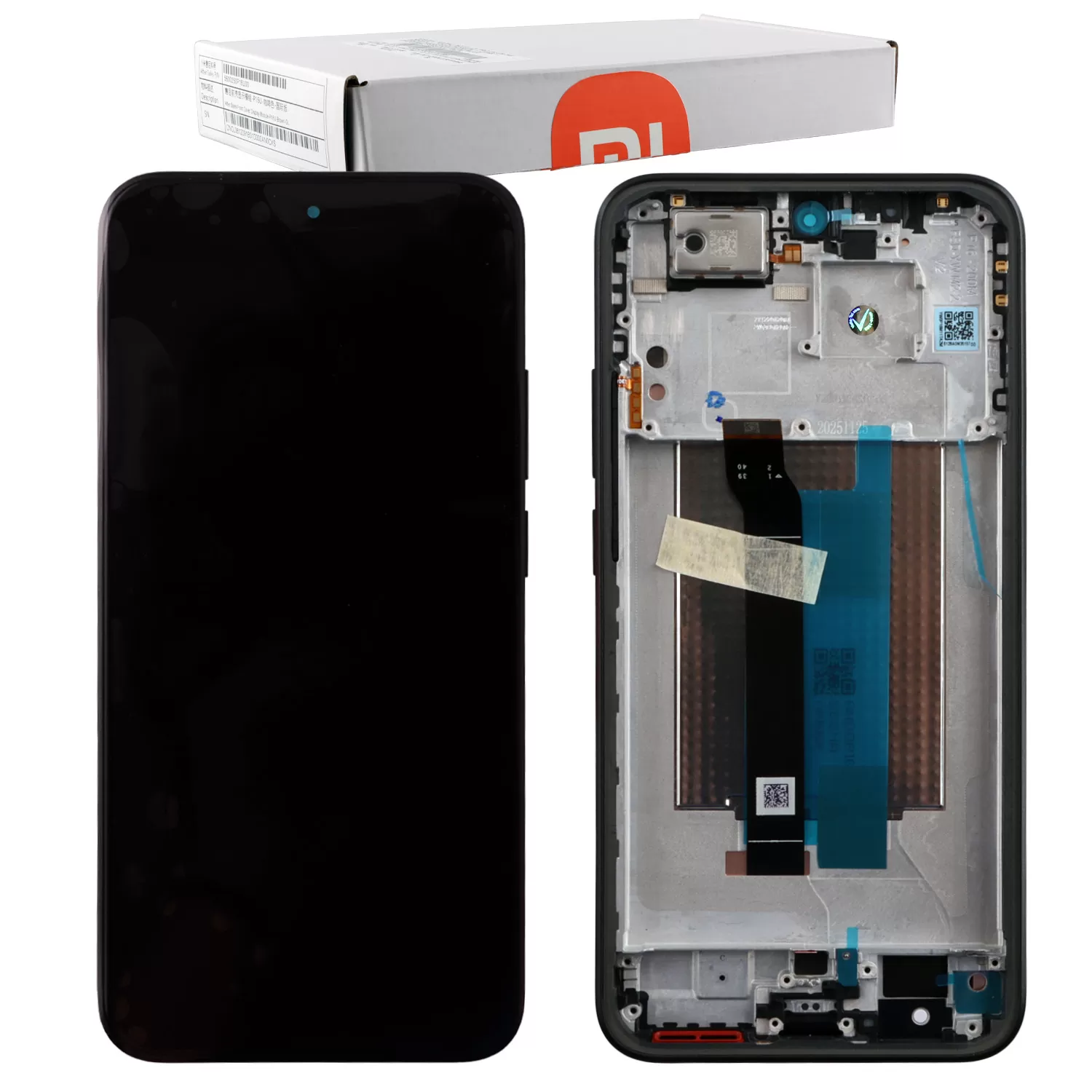 XIAOMI REDMI NOTE 15 PRO 5G ΟΘΟΝΗ + TOUCH SCREEN + LENS + FRAME 56001900P1600 BLACK ORIGINAL SERVICE PACK