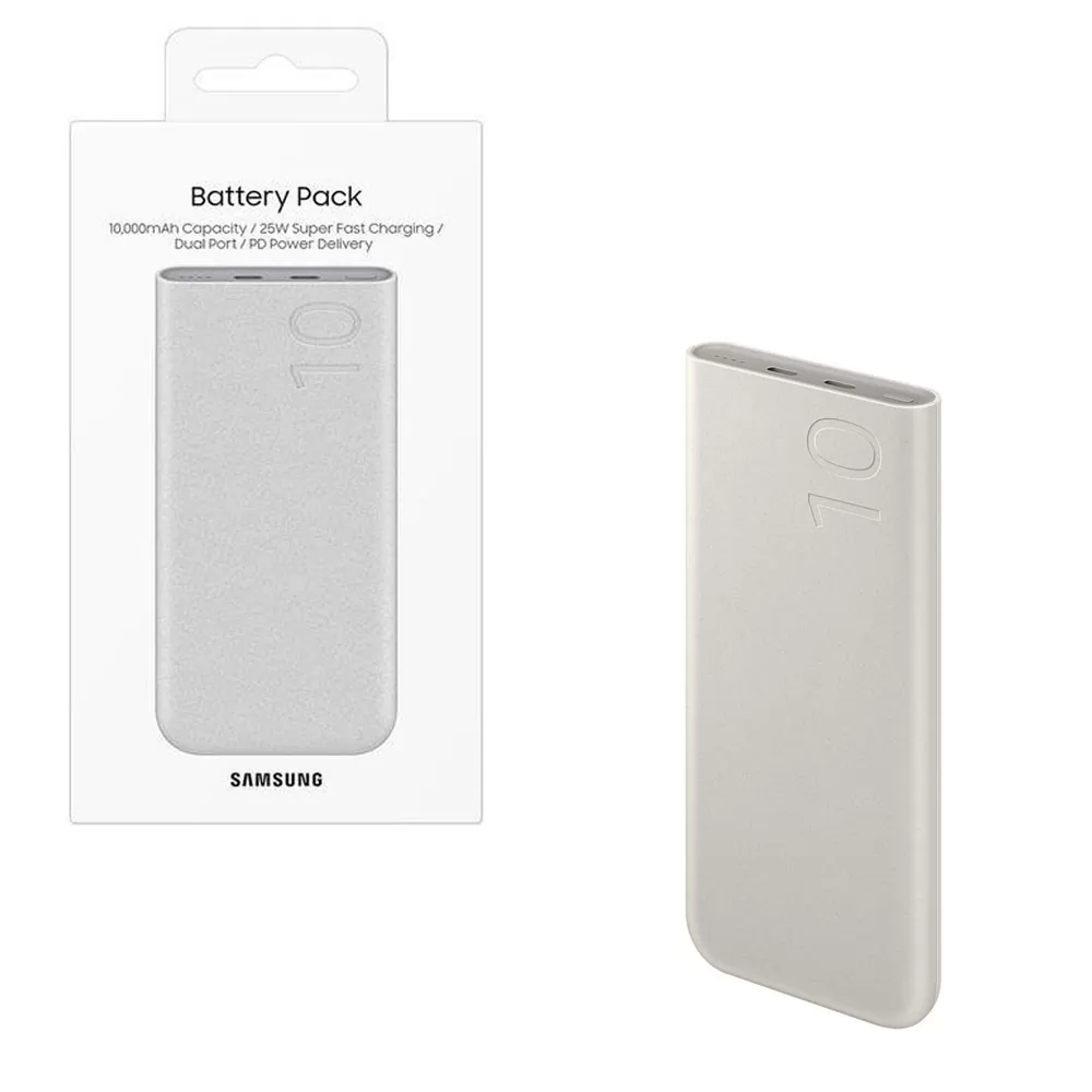 POWER BANK SAMSUNG EB-P3400XUEGEU 10000mAh SUPER FAST 25W CHARGING/DUAL PORT/PD POWER DELIVERY ΜΠΕΖ PACKING OR