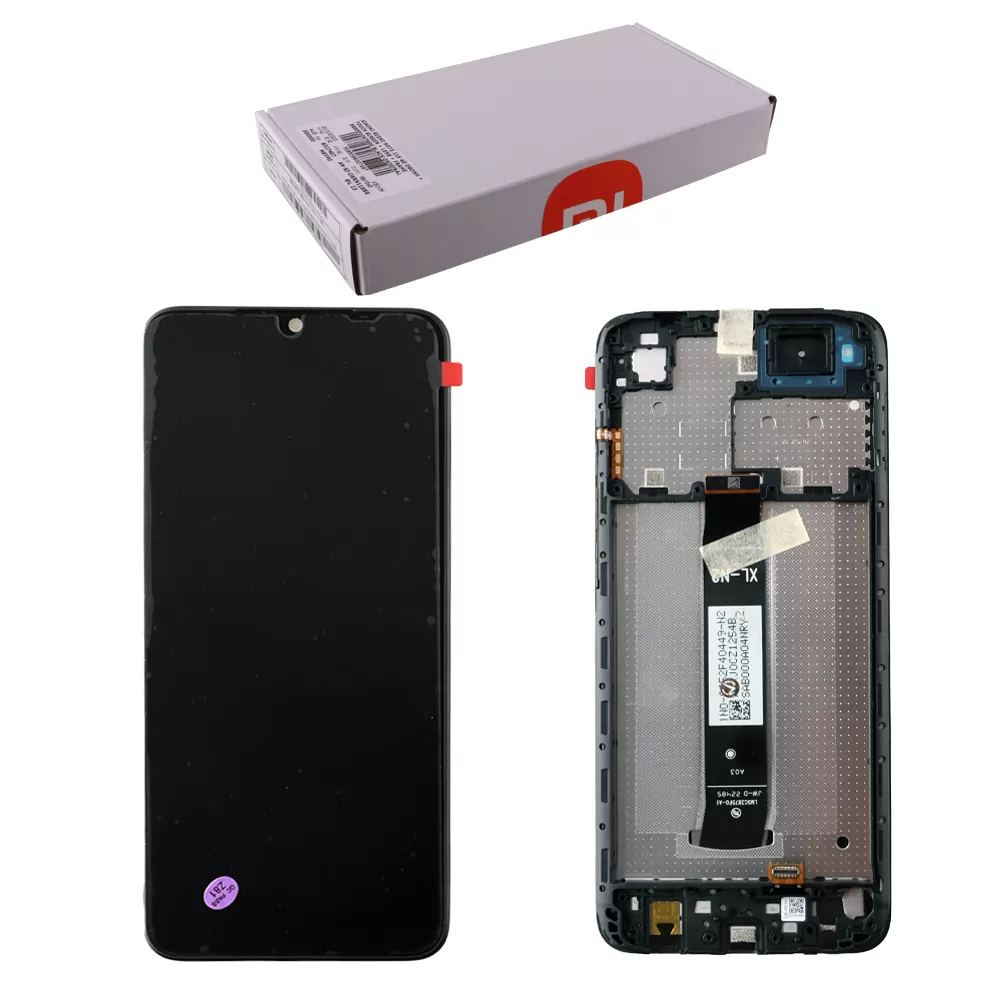 XIAOMI REDMI A2/A2 PLUS ΟΘΟΝΗ IPS + TOUCH SCREEN + LENS + FRAME 560001C3S200 BLACK ORIGINAL SERVICE PACK