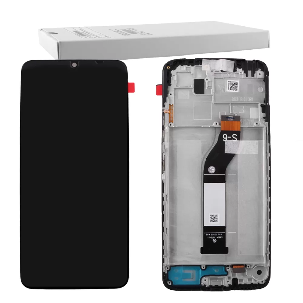XIAOMI REDMI 13C 4G/POCO C65 ΟΘΟΝΗ IPS + TOUCH SCREEN + LENS + FRAME 560002C3UA00 BLACK ORIGINAL SERVICE PACK